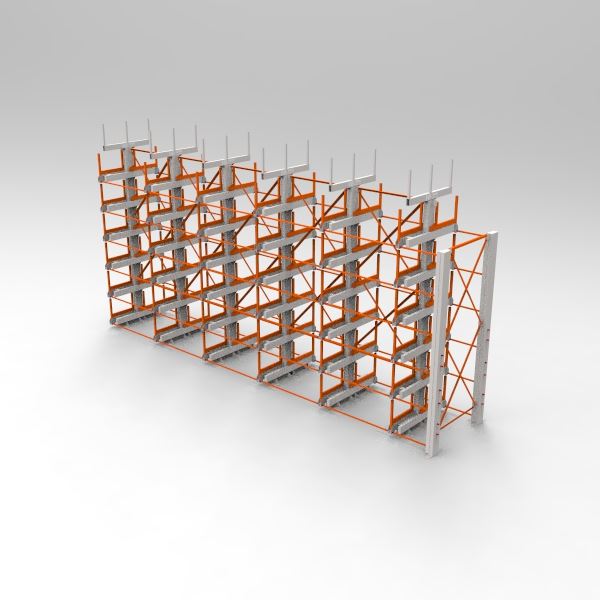 6 Level Roll Out Cantilever Rack