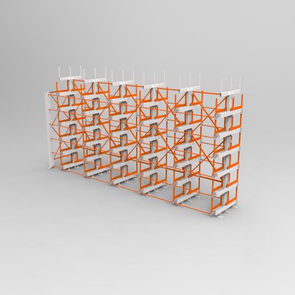 6 Level Roll Out Cantilever Rack